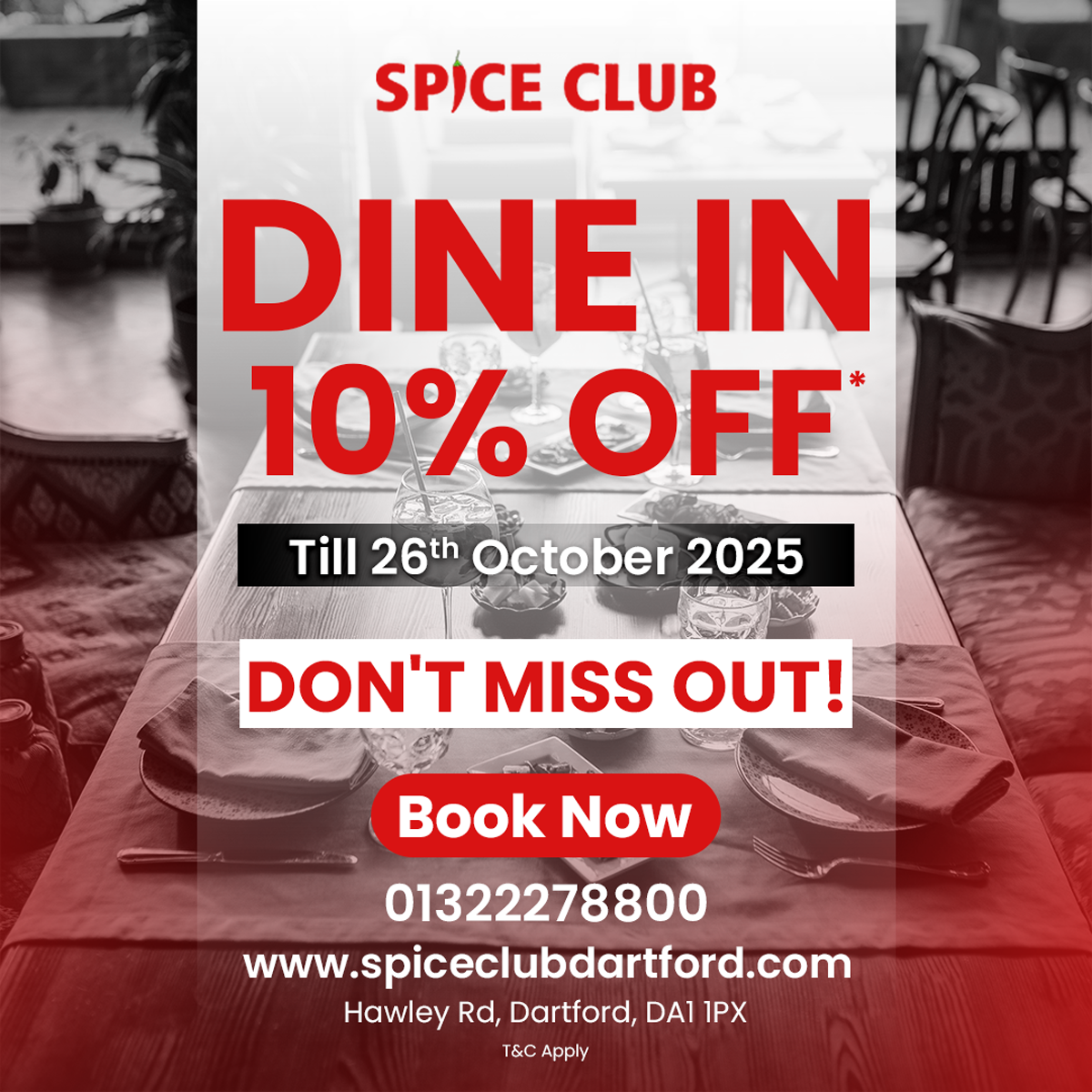 Spice Club Dartford welcome image